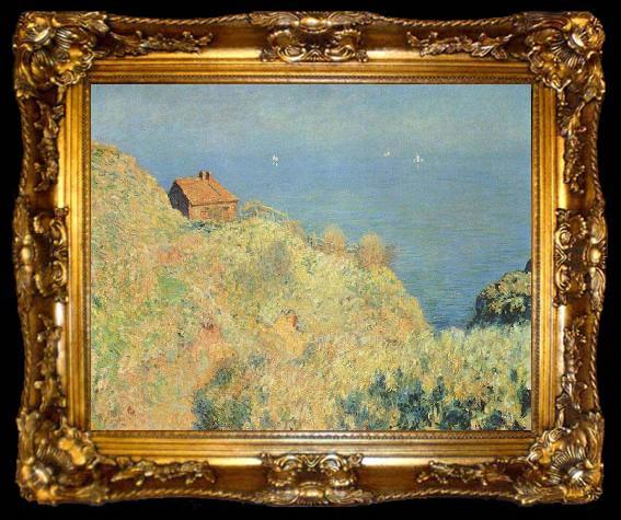 framed  Claude Monet Hut of the Douaniers with Varengeville,, ta009-2